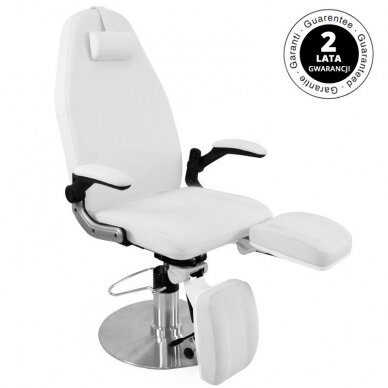 Profesionali hidraulinė kosmetologinė kėdė pedikiūro procedūroms AZZURRO 713A, baltos spalvos 4