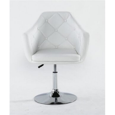 Beauty salons and beauticians stool HC831 white eco-leather 1