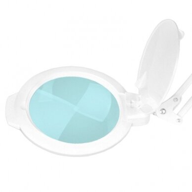 Profesionali kosmetologinė LED lempa lupa MOONLIGHT 8013/6", tvirtinama prie paviršių, baltos spalvos 1