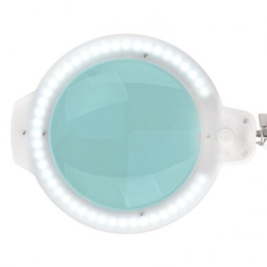 Profesionali kosmetologinė LED lempa lupa MOONLIGHT 8013/6", tvirtinama prie paviršių, baltos spalvos 2