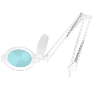 Profesionali kosmetologinė LED lempa - lupa MOONLIGHT 8013/6, baltos spalvos (su stovu) 1