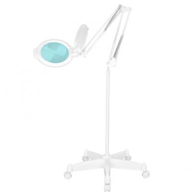 Professional cosmetology LED lamp - magnifying glass MOONLIGHT 8013/6, white (with stand)