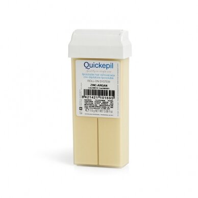 QUICKEPIL кассетный воск для депиляции цинк-аргановый, 110 г. QUICKEPIL кассетный воск для депиляции цинк-аргановый, 110 г.