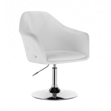 Beauty salon chair with stable base HC547, white color