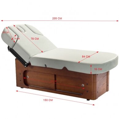 Профессиональная электрическая кушетка кровать для массажа и СПА процедур AZZURRO WOOD 361A (4 мотора) 6