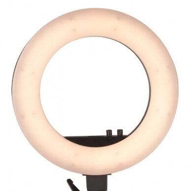 Profesionali lempa makiažo meistrams LED RING LIGHT stovas + telefono laikiklis + šviesos reguliavimas 18" (48w) 4