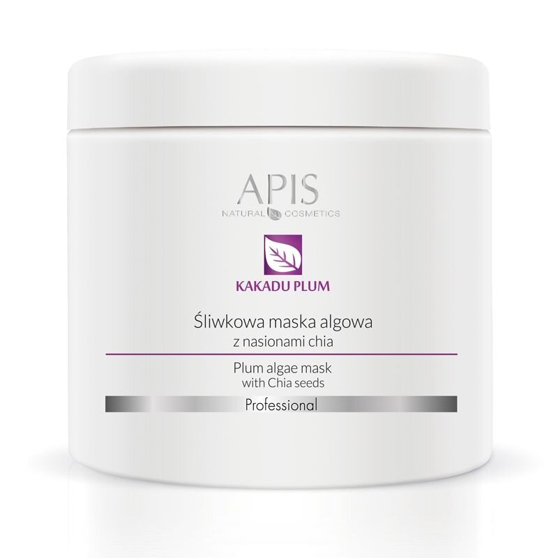 APIS PLUM ALGAE MASK WITH CHIA SEEDS alginatinė kaukė su chia sėklomis, 200 g