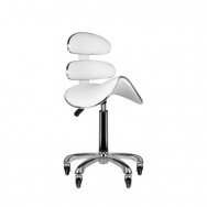 Profesionali meistro kėdė-balnas kosmetologams AM-880, baltos spalvos