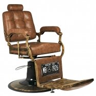 Professional barber chair BOSS OLD LEATHER, light brown color