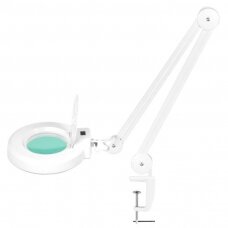 Profesionali kosmetologinė LED lempa lupa S5 (tvirtinama prie paviršių), baltos saplvos