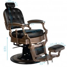 Профессиональное барберское кресло для парикмахерских и салонов красоты GABBIANO OLD ERNESTO BLACK