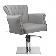 Профессиональное парикмахерское кресло HAIR SYSTEM BER 8541, серого цвета