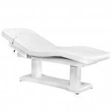 Professional electric bed-bed for massage procedures AZZURRO 818A with heating function (4 motors), milky white