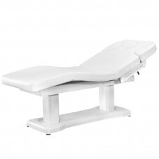 Professional electric bed-bed for massage procedures AZZURRO 818A with heating function (4 motors), milky white