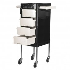 Professional hairdressing trolley GABBIANO FT65-1 BLACK/WHITE