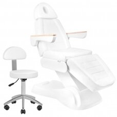 Professional electric cosmetology bed LUX 273B + master's chair 304