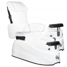 Профессиональное электрическое подологическое кресло для процедур педикюра с функцией массажа SPA AS-122, белое