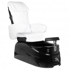 Профессиональное электрическое подологическое кресло для процедур педикюра с функцией массажа SPA AS-122, черно-белое