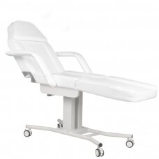 Professional cosmetology chair-bed with castors, white A-241