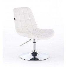 Beauty salons and beauticians stool HR590N, white velor