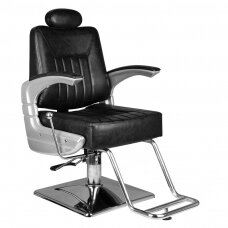 Profesionali barberio kėdė kirpykloms ir grožio salonams SM182, juodos spalvos