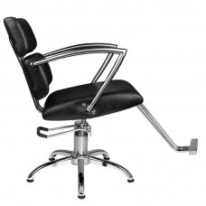 Profesionali hidraulinė kirpyklos kėdė HAIR SYSTEM SM362-1, juodos spalvos
