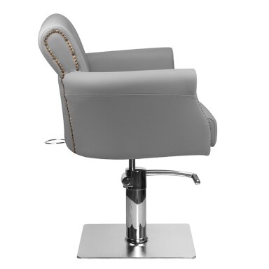 Профессиональное парикмахерское кресло HAIR SYSTEM BER 8541, серого цвета Профессиональное парикмахерское кресло HAIR SYSTEM BER 8541, серого цвета