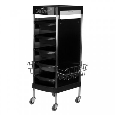 Professional hairdressing trolley GABBIANO, black FX11E Professional hairdressing trolley GABBIANO, black FX11E