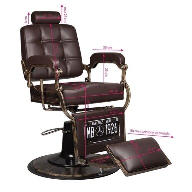 Professional barbers and beauty salons haircut chair GABBIANO BOSS BROWN Professional barbers and beauty salons haircut chair GABBIANO BOSS BROWN