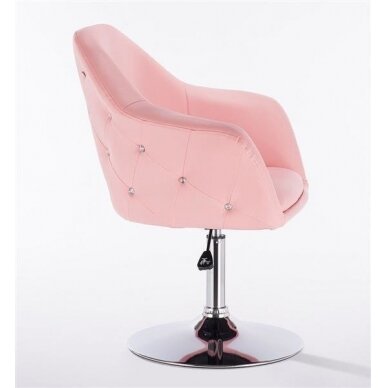 Meistro kėdutė grožio salonams bei kosmetologams HC547, rožinė eko oda 2