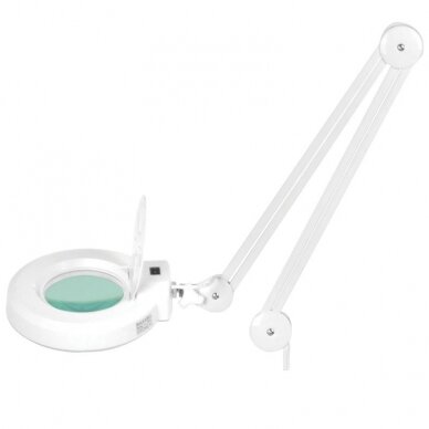 Profesionali kosmetologinė LED lempa lupa S5 (tvirtinama prie paviršių), baltos spalvos 1