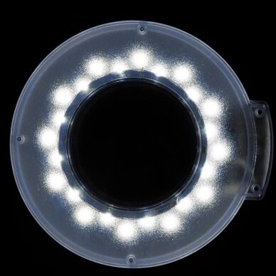 Profesionali kosmetologinė LED lempa lupa S5 (tvirtinama prie paviršių), baltos spalvos