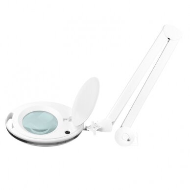 Profesionali kosmetologinė lempa-lupa ELEGANTE 6027 60 LED SMD 5D, baltos spalvos (tvirtinama prie paviršių)