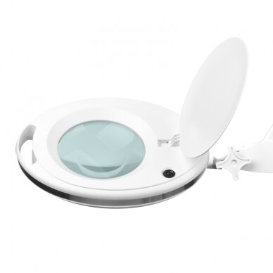 Profesionali kosmetologinė lempa-lupa ELEGANTE 6027 60 LED SMD 5D, baltos spalvos (tvirtinama prie paviršių)
