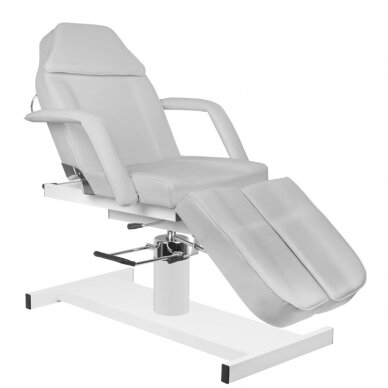Profesionali kosmetologinė hidraulinė lova/gultas A 210C PEDI, pilka su reguliuojamu sėdynės kampu 1