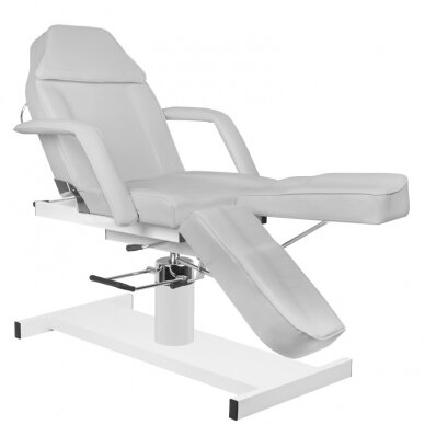 Profesionali kosmetologinė hidraulinė lova/gultas A 210C PEDI, pilka su reguliuojamu sėdynės kampu 3