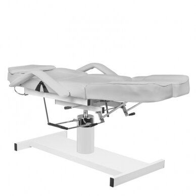 Profesionali kosmetologinė hidraulinė lova/gultas A 210C PEDI, pilka su reguliuojamu sėdynės kampu 5