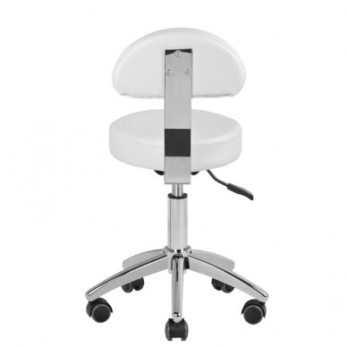 Professional master chair with backrest for pedicure treatments BASIC 304P, white color 2