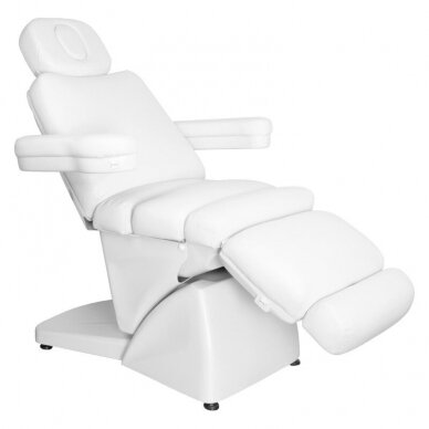 Profesionali elektrinė kosmetologinė lova-kėdė-gultas AZZURRO 878, baltos spalvos (5 varikliai)