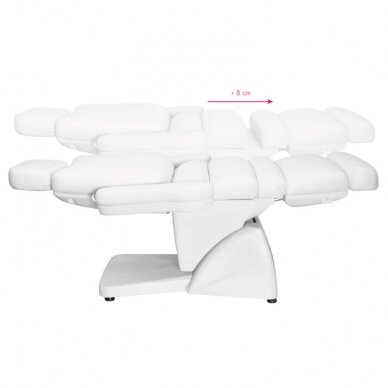 Profesionali elektrinė kosmetologinė lova-kėdė-gultas AZZURRO 878, baltos spalvos (5 varikliai) 9