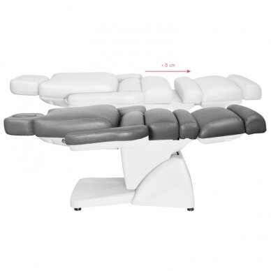 Profesionali elektrinė kosmetologinė kėdė-lova-gultas AZZURRO 878, pilkos spalvos (5 varikliai) 3