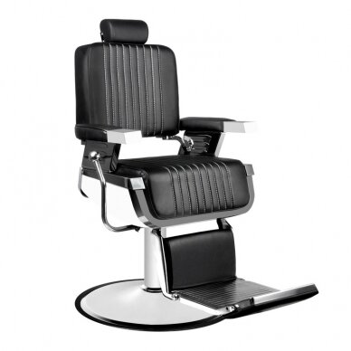 Профессиональное парикмахерское кресло для барбершопа HAIR SYSTEM ROYAL X, черного цвета