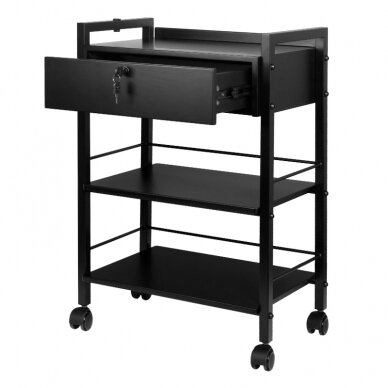 Professional trolley for tattoo and pedicure procedures PRO INK 1019A, black 5