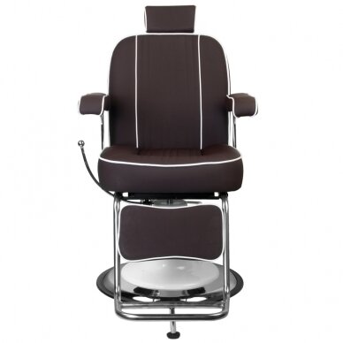 Профессиональное барберское кресло для парикмахерских и салонов красоты GABBIANO AMADEO, коричневого цвета 4