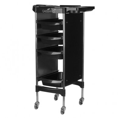 Professional hairdresser's trolley GABBIANO FX11-2, black color