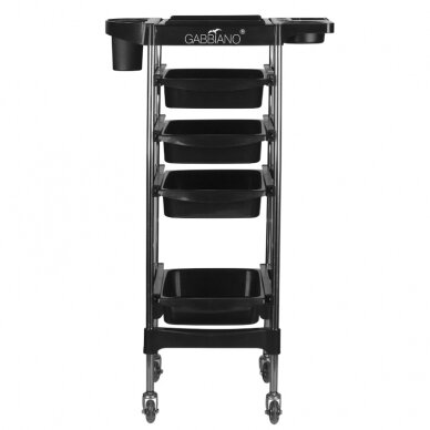 Professional hairdresser's trolley GABBIANO FX11-2, black color 3