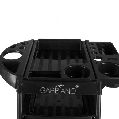 Professional hairdresser's trolley GABBIANO FX11-2, black color 4