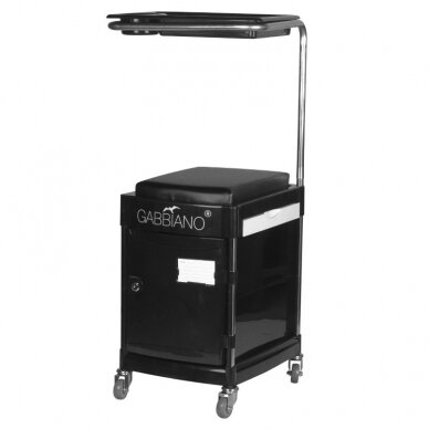 Professional trolley - chair for podiatric work 23 PLUS, black