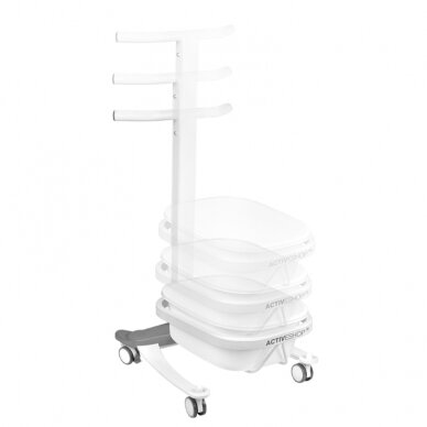 Professional pedicure bath with wheels and lift (height adjustment and locking) 3
