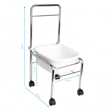Professional pedicure bath for podological work with chrome frame DM-5077 4
